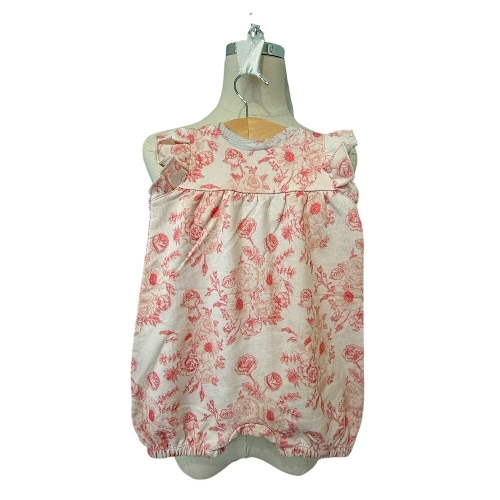 NWT Splendid Infant Girl's Floral Romper Ruffle Sleeve Rose Pink - 6-9 mos - Picture 5 of 5